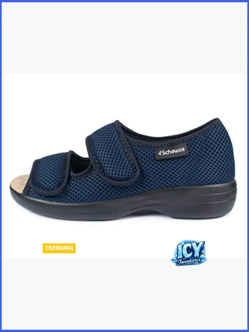 Orthopedic Sandals for Swollen Feet, Stretch Textile, Hook & Loop Closure